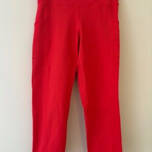 Savvi Red Cropped Leggings with Side & Back Waist Pockets Women’s Small